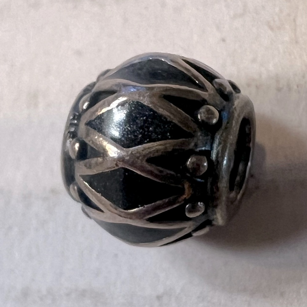 Genuine Pandora Black Enamel Life's Rhythm Charm - 791063en22